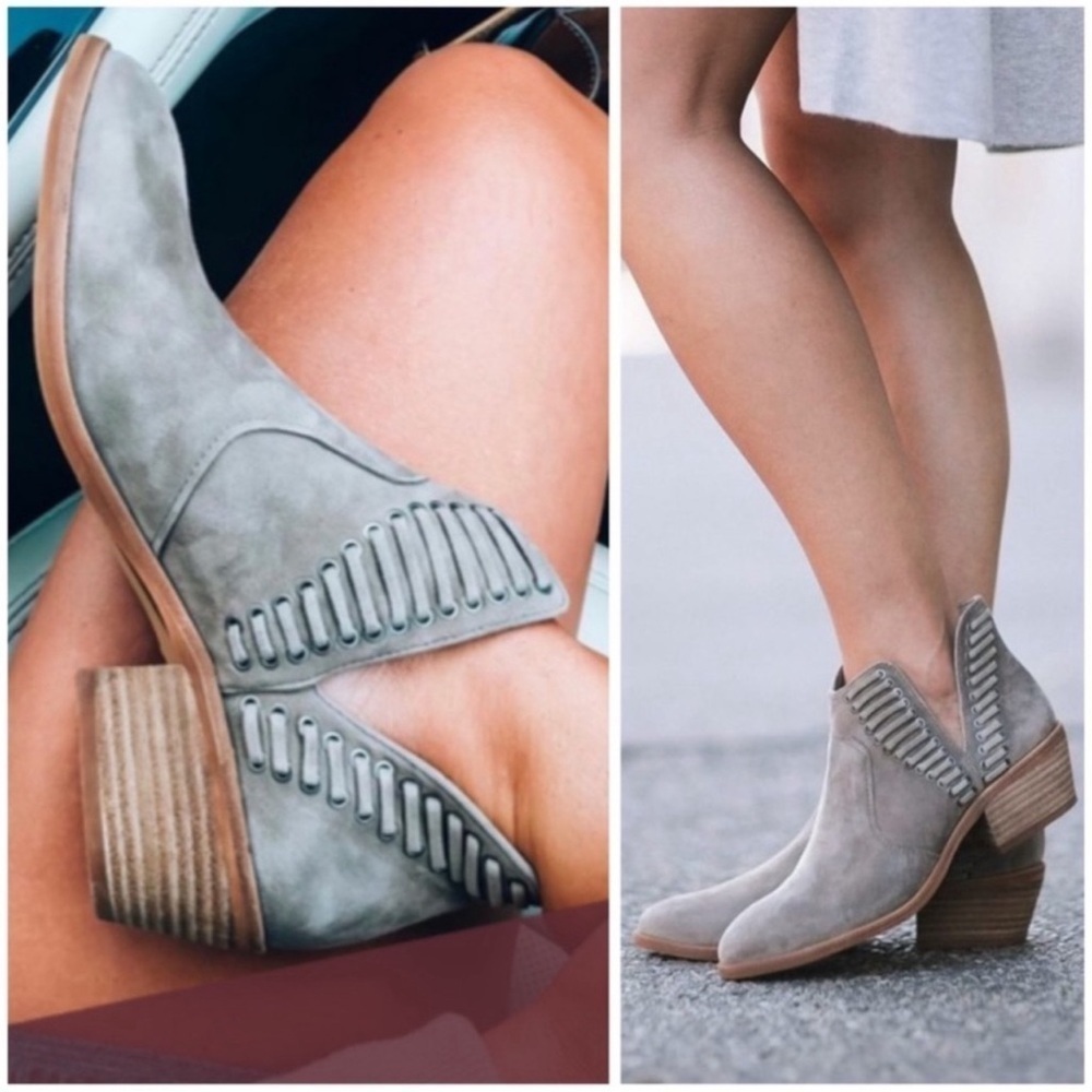 Vince Camuto Leather Suede Pevista Bootie Ankle Boot